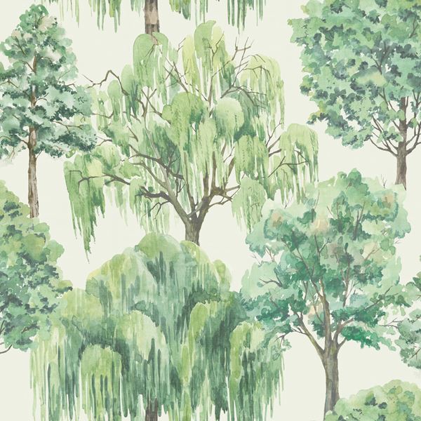 Whispering Willow Wallpaper - Ivory Green